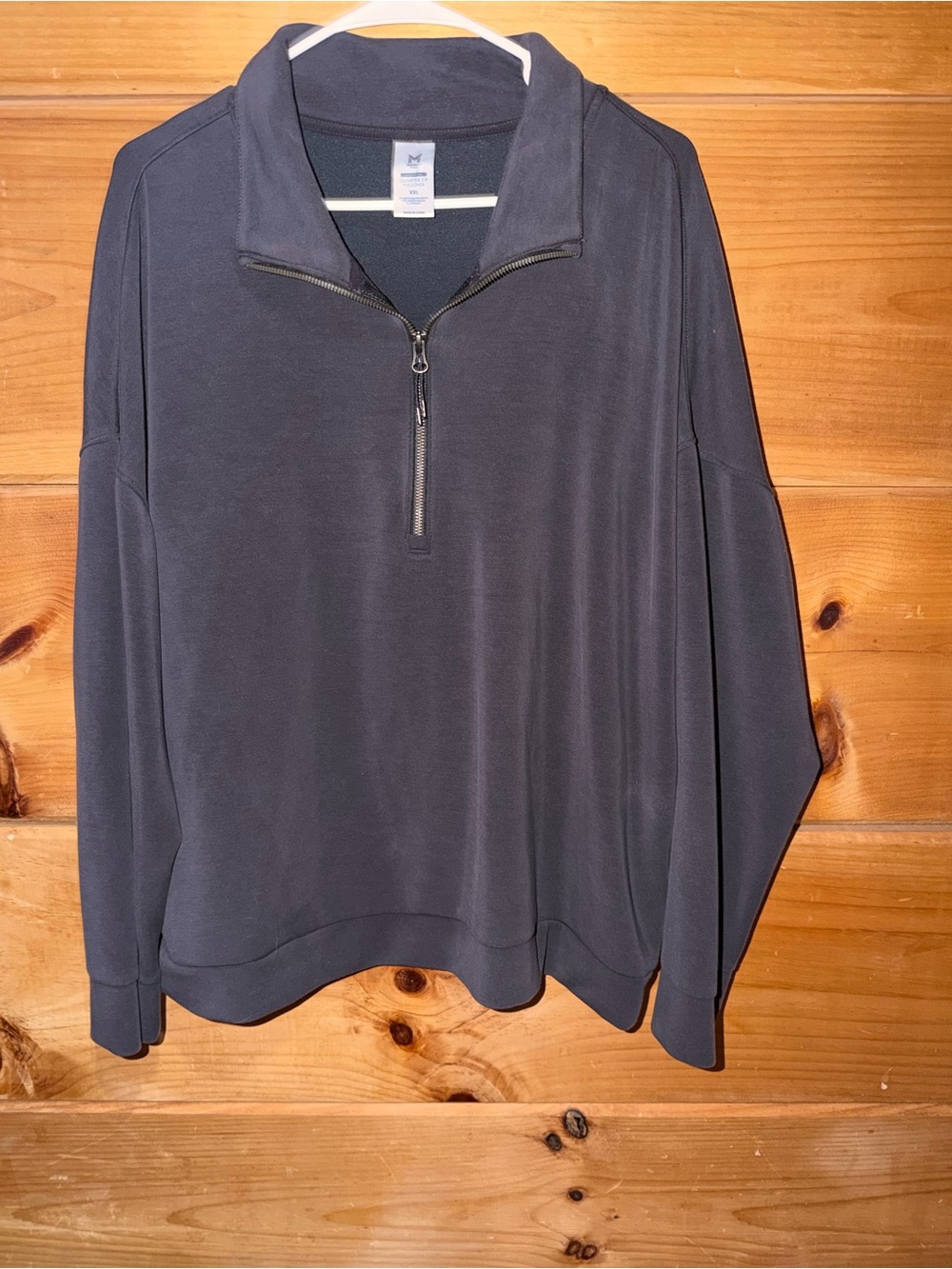 Women's V-Neck Quarter-Zip Sweater - Charcoal
